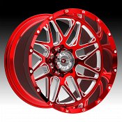 Worx Offroad Forged WF819RT Red Milled Custom Truck Wheels